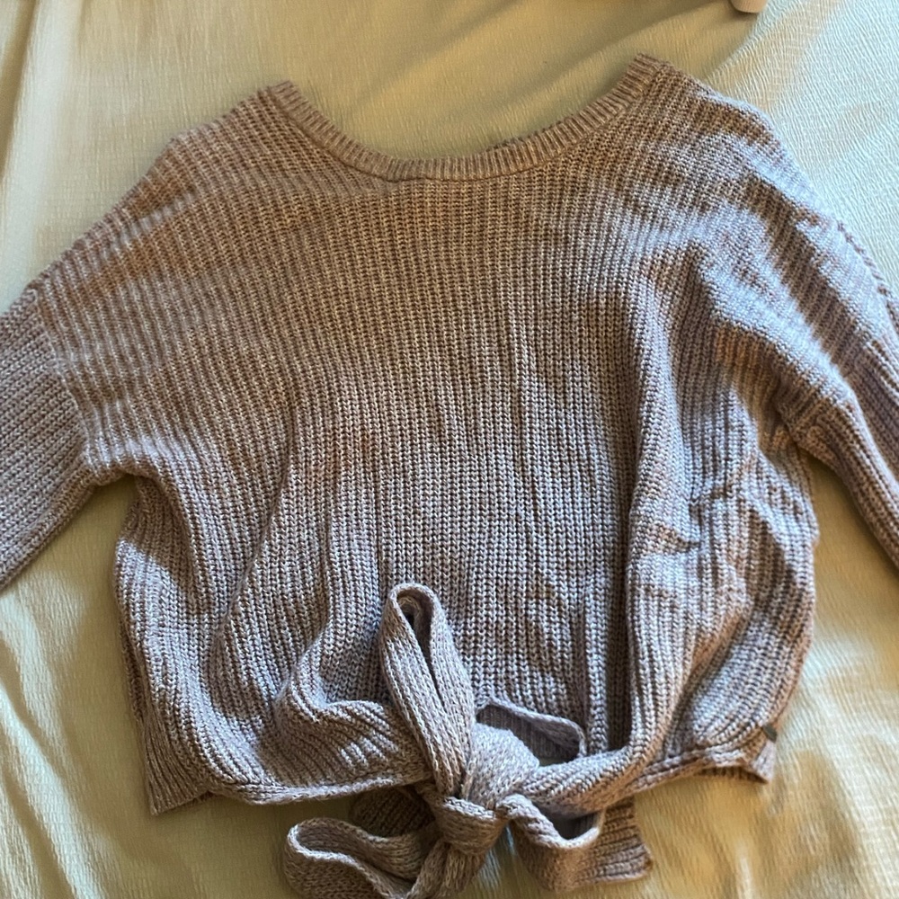 Purple hollister sweater